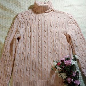 Light Pink Turtleneck Sweater